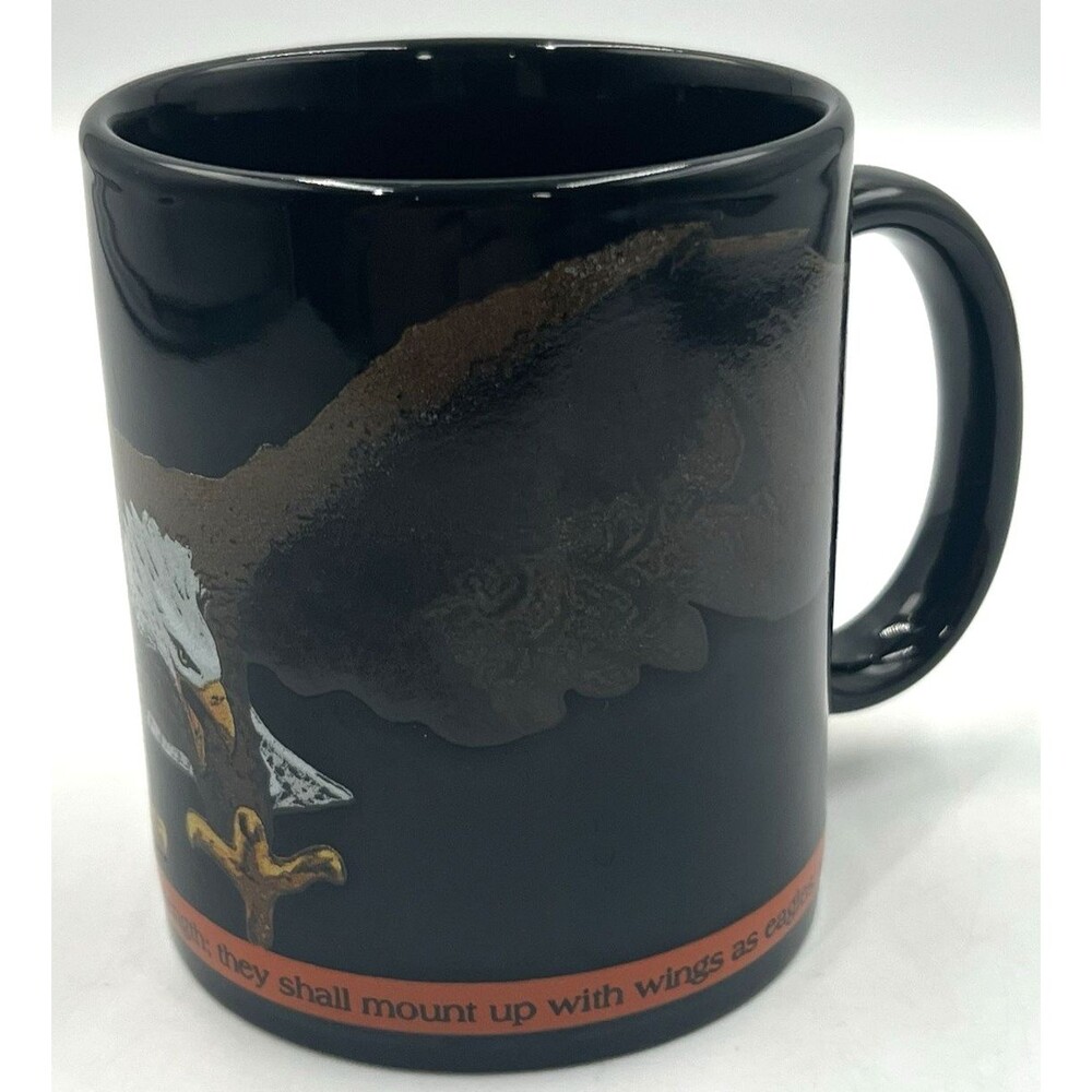 Coffee Mug Dicksons Wings As Eagles Isaiah 40:31 Christian Black Ceramic 11oz